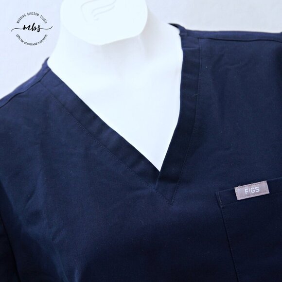 Bundle‎ of 2 Figs Catarina One Pocket Scrub Tops Blue Green Women M Style FW1000 - Picture 14 of 16